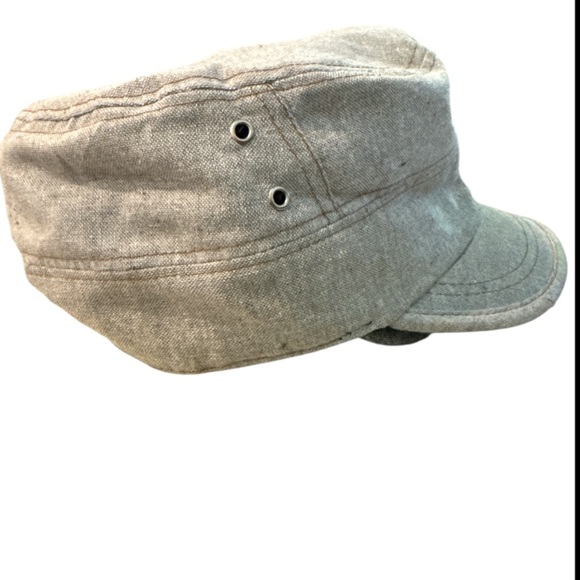 D&Y Elastafit Gray Linen Military Unisex Hat - Picture 2 of 7